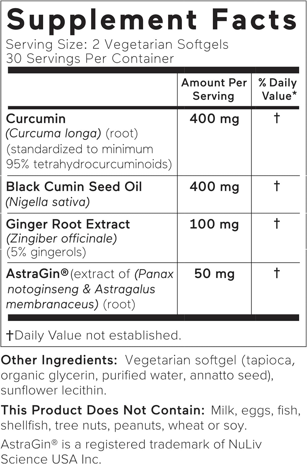 Smarter Nutrition Curcumin Softgels- 60 count
