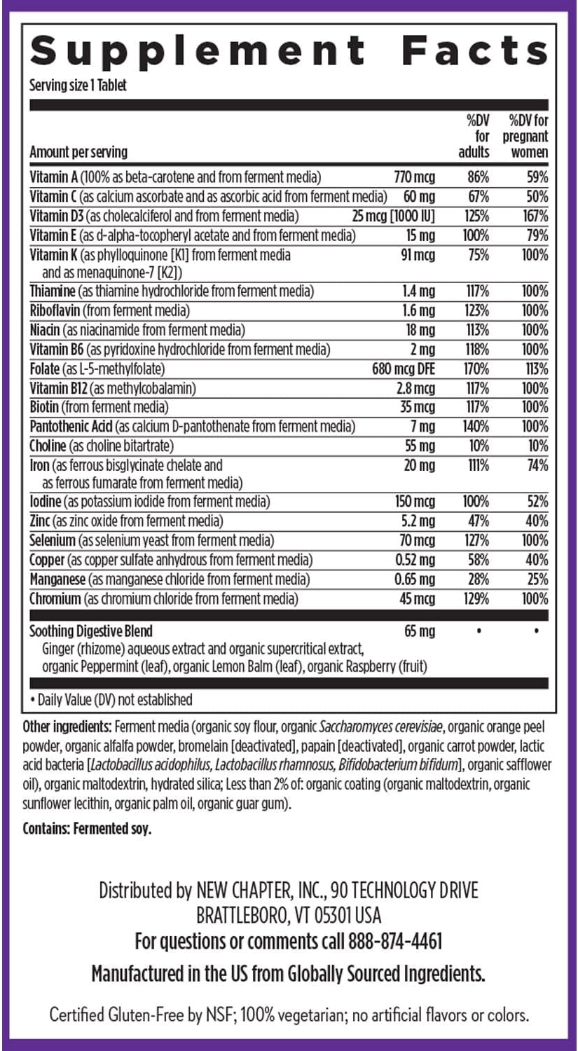 New Chapter Prenatal  Multivitamin  - 30 Count