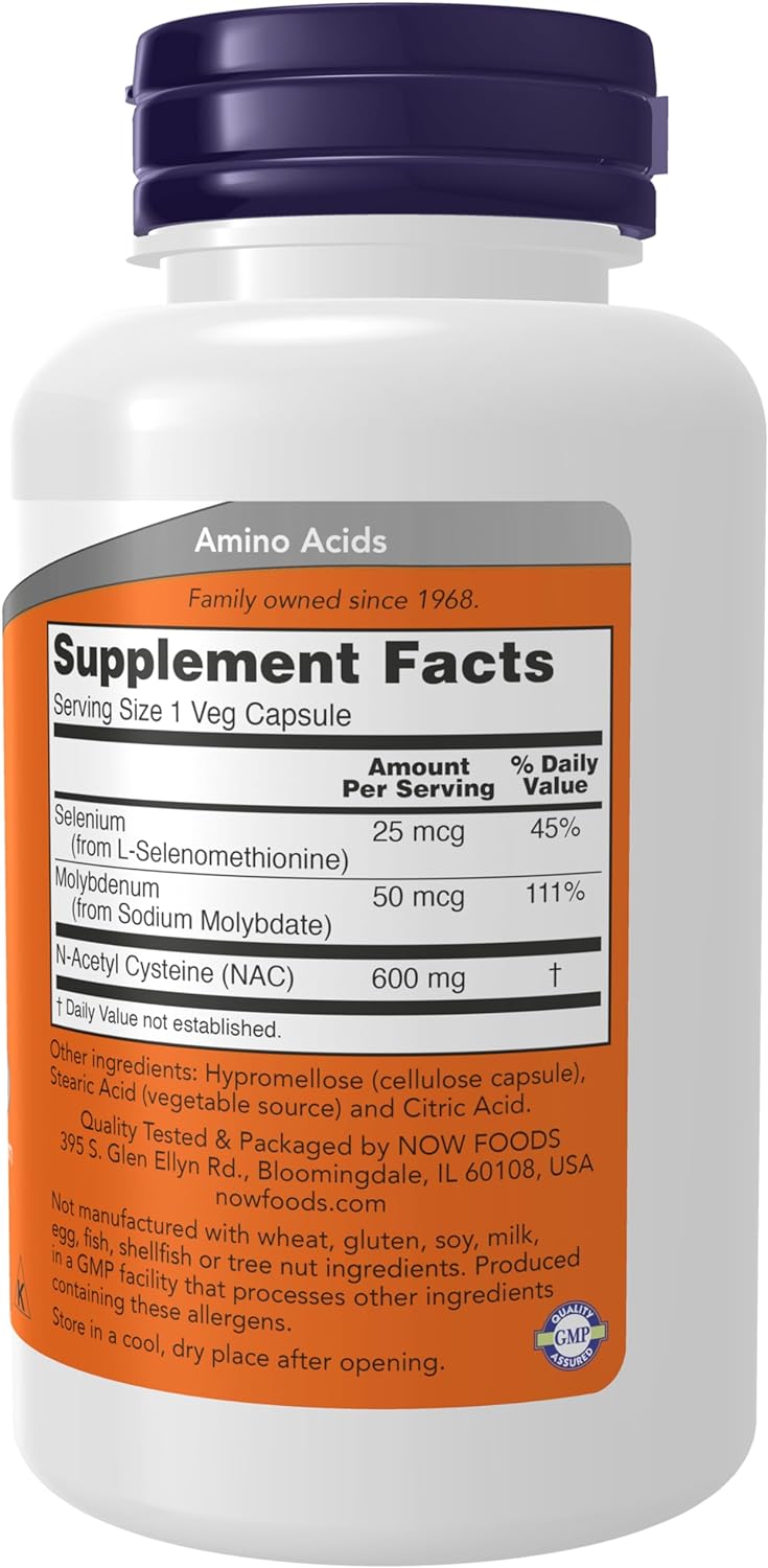 NOW Supplements, NAC (N-Acetyl Cysteine) 600 mg  100 capsules