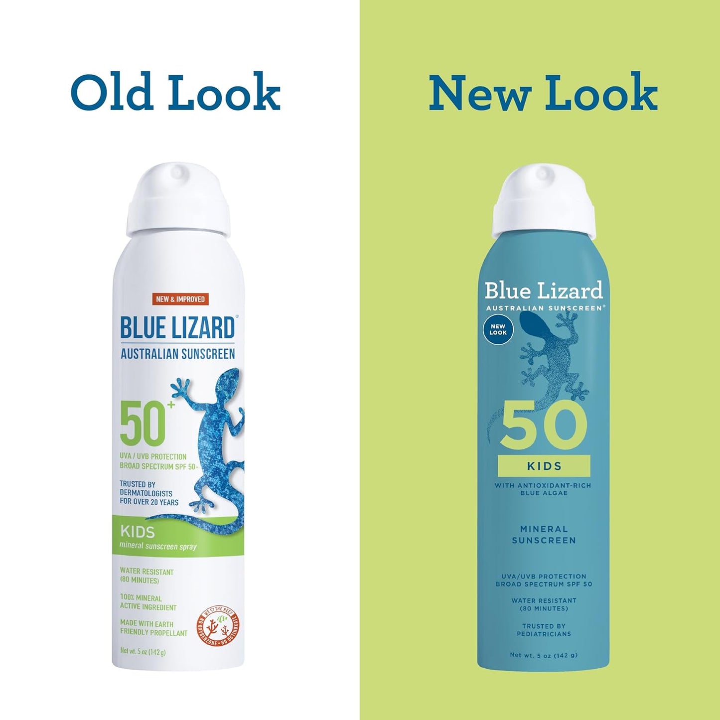 BLUE LIZARD Sunscreen SPF 50+ Spray Kids  - 5 Fl Oz   Pack of 2