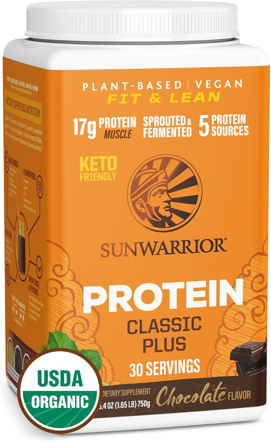 Sunwarrior - Classic Plus, Vegan Protein Powder -  6.4oz