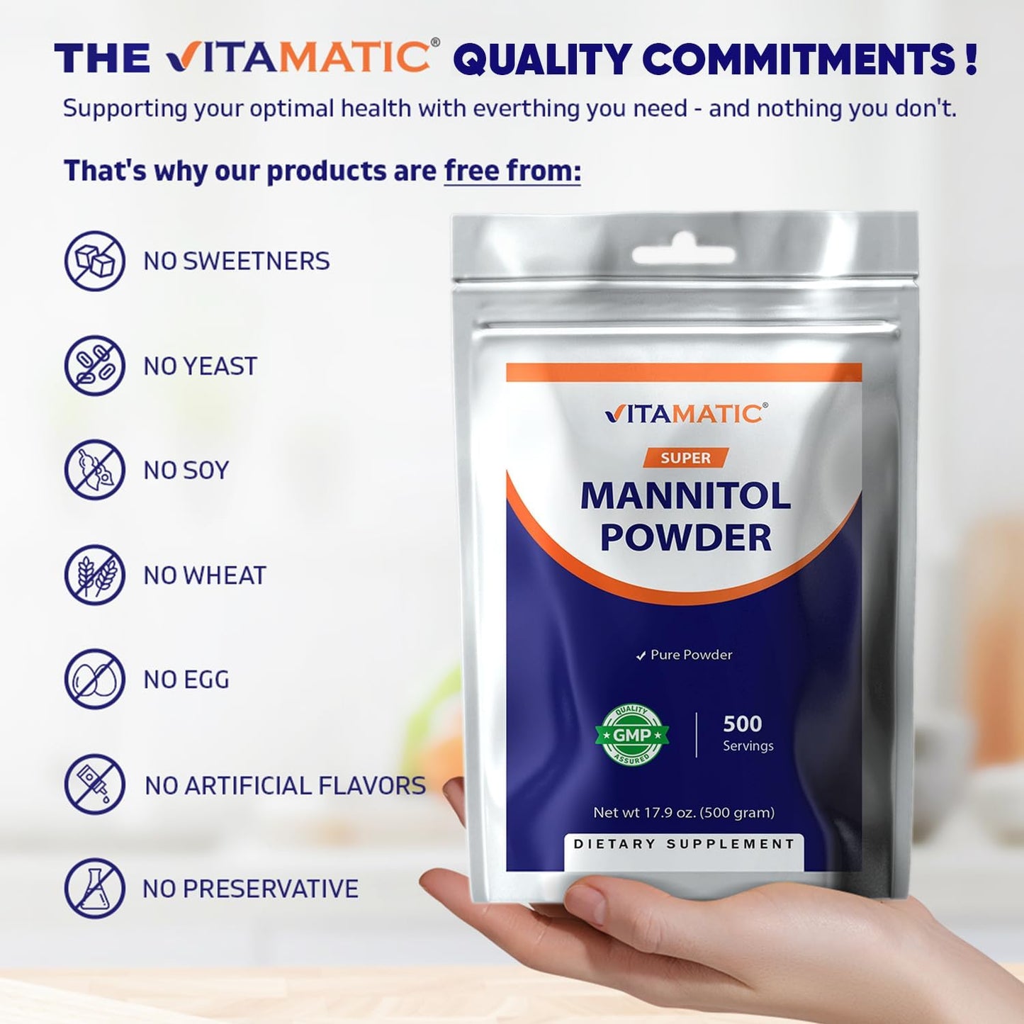 Vitamatic Mannitol Powder  1000 mg -17.9 oz