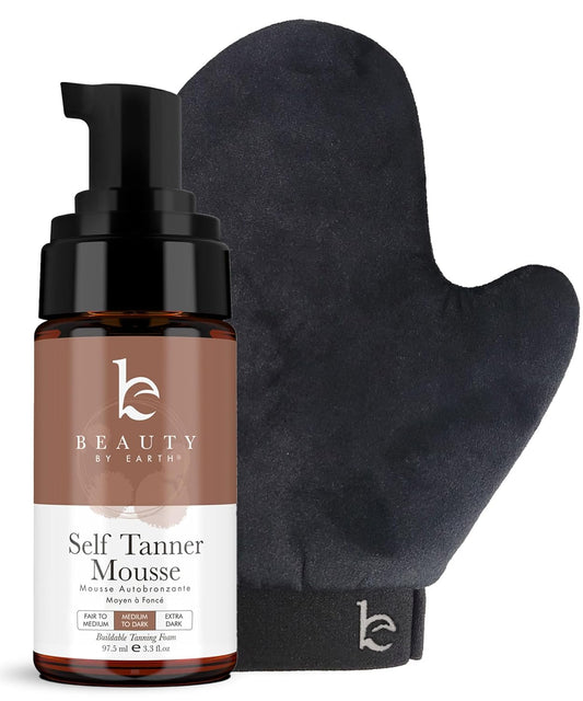 Beauty By Earth Self Tanner Tanning Mousse Kit 3.3 fl oz