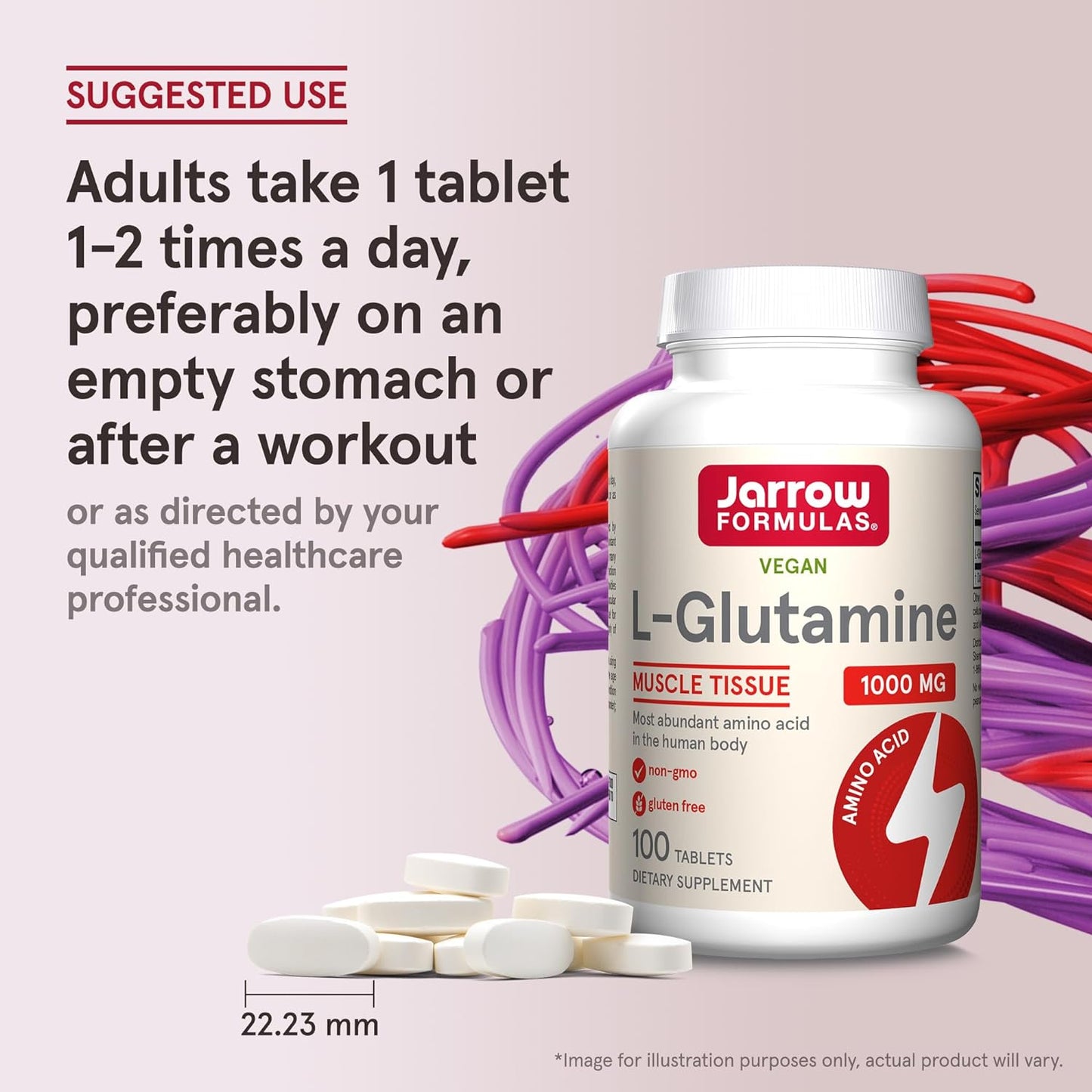 Jarrow Formulas L-Glutamine Muscle Tissue 100 tablets