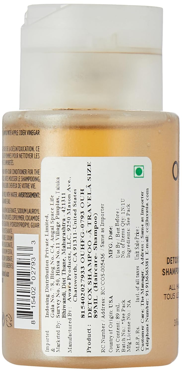 OUAI Detox Shampoo Travel Size - 3 oz