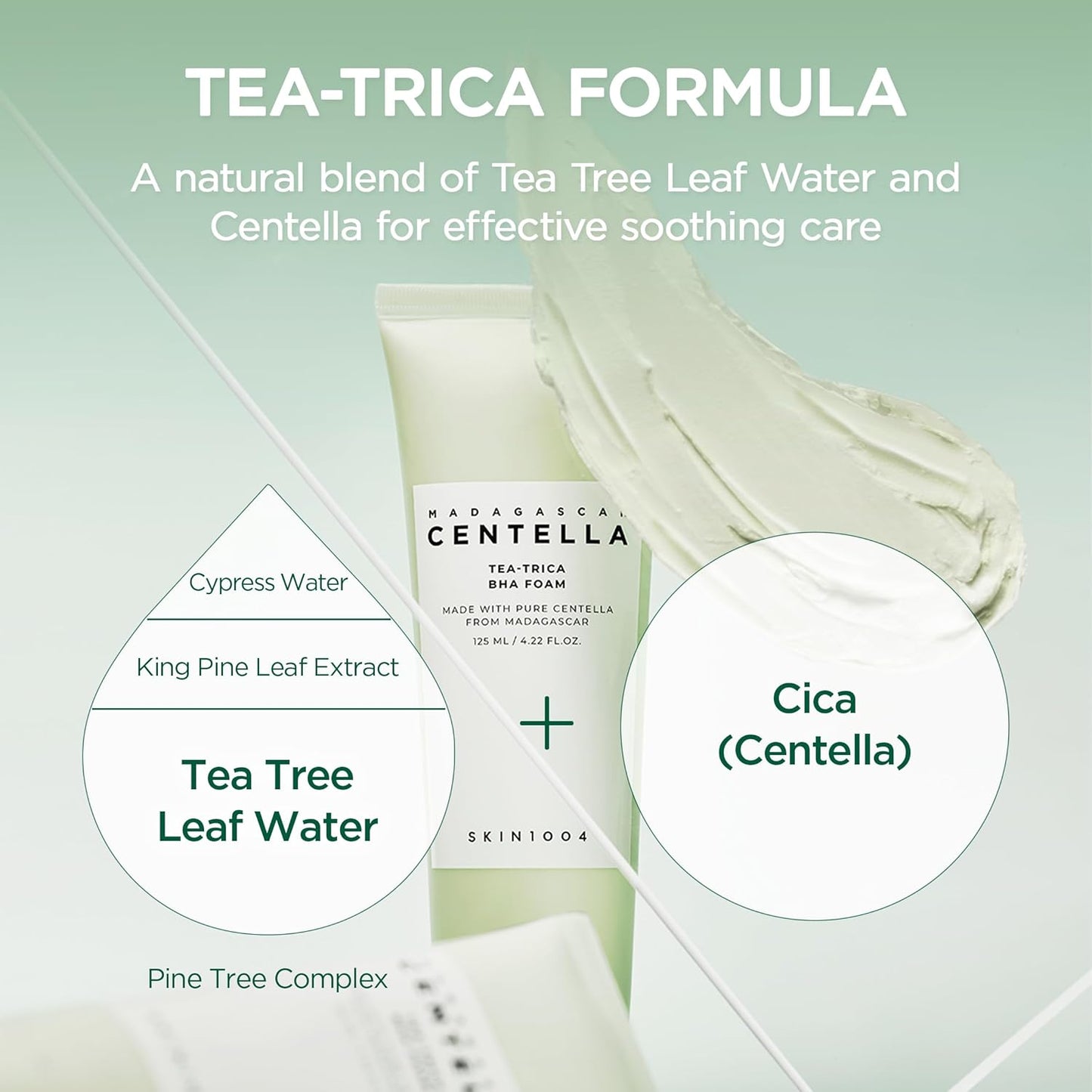 SKIN1004 Tea-Trica BHA Foam, Makeup Remover - 4.22 fl.oz