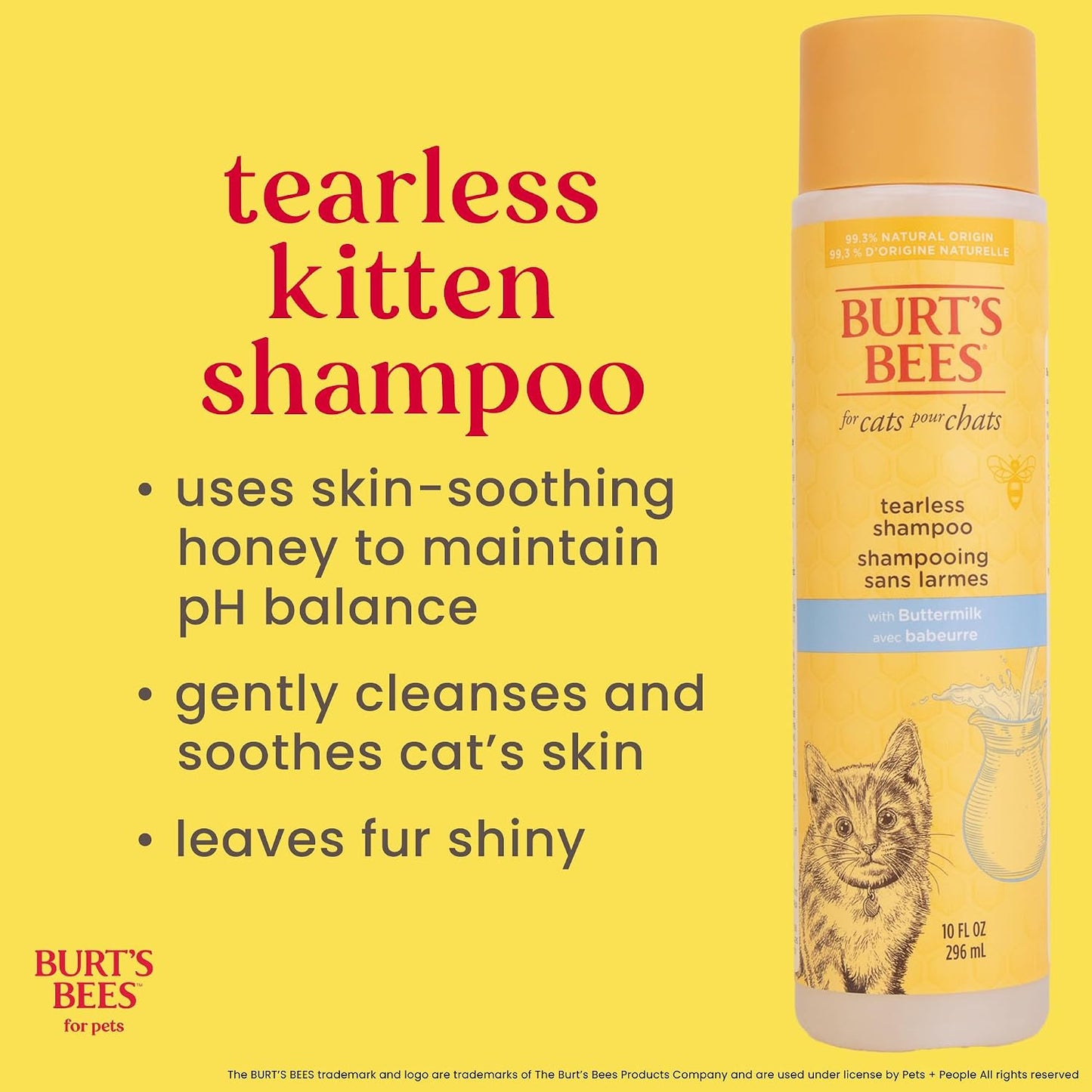 Burt's Bees for Pets Tearless Kitten Shampoo -  10 Fl Oz