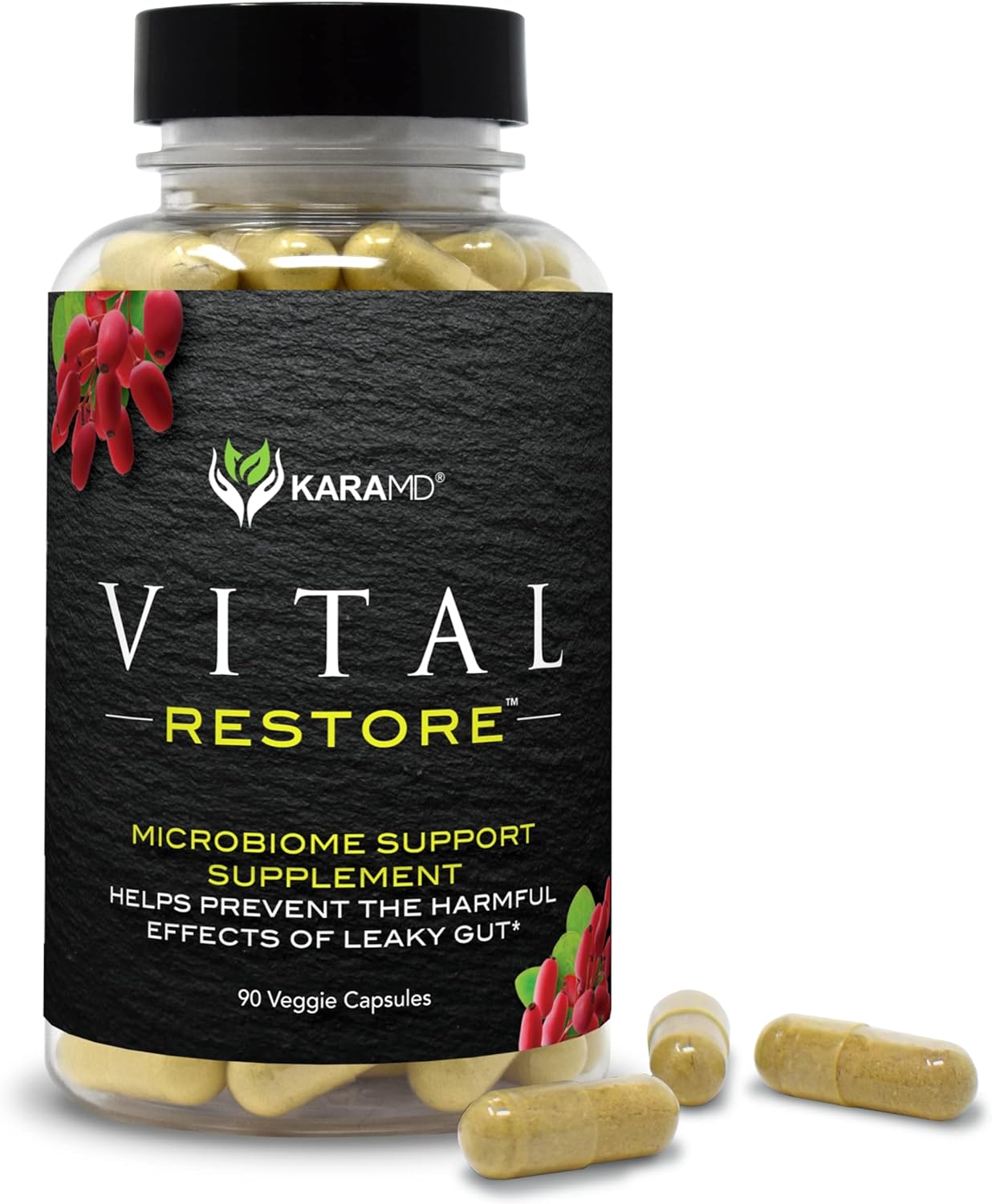 KaraMD Vital Restore - Supplement for Leaky Gut, Colon Health, & Immune Support 90 Capsules