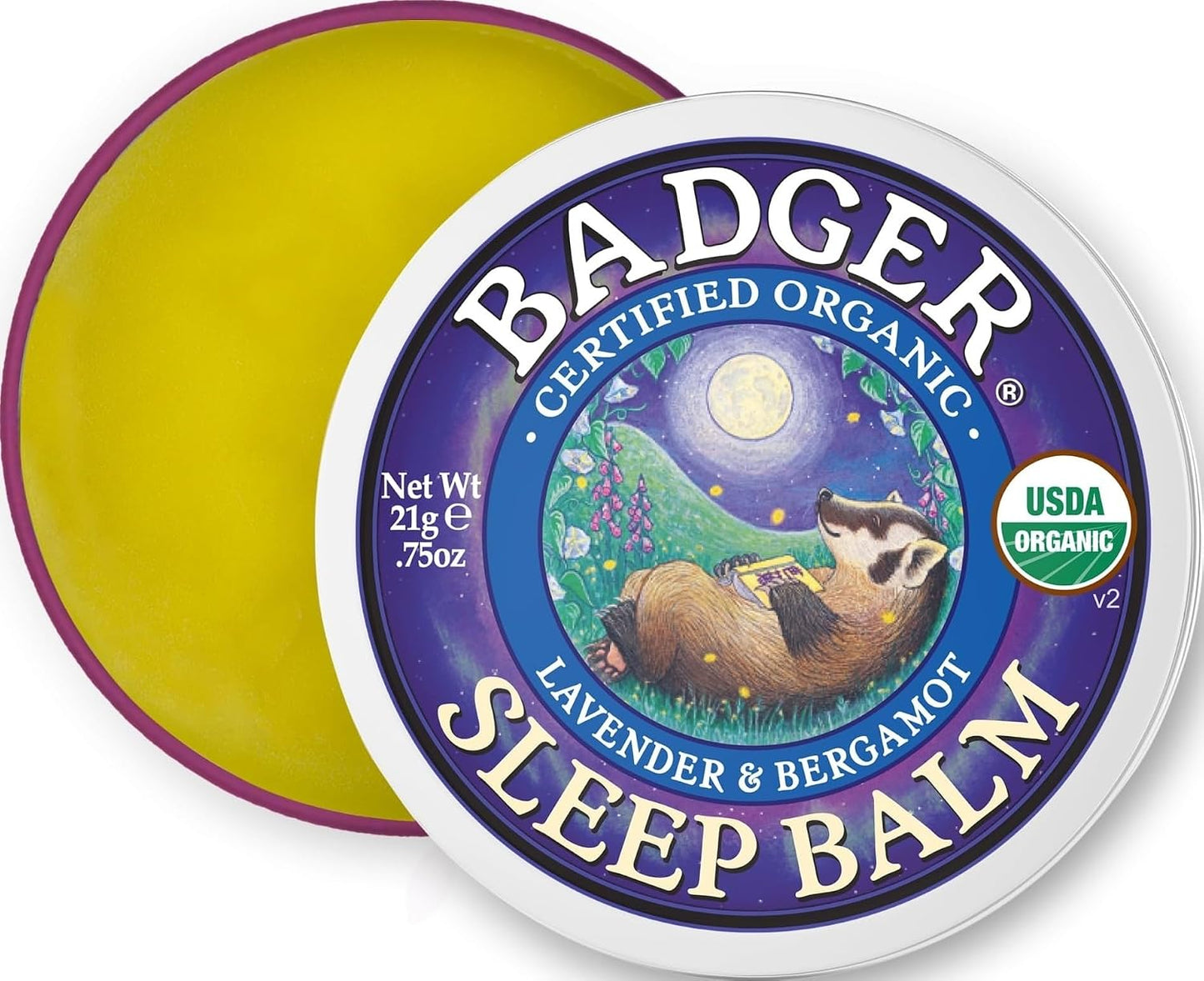 Badger Sleep Balm, Organic Essential Oil - 0.75 oz Tin