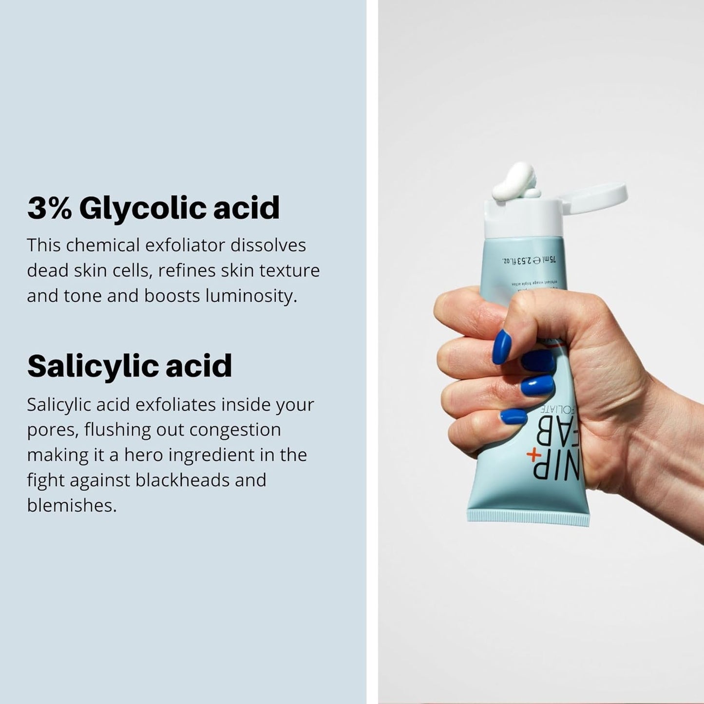 Nip + Fab Glycolic Acid Fix Face Scrub with Salicylic Acid - 75 ml 2.5 fl oz