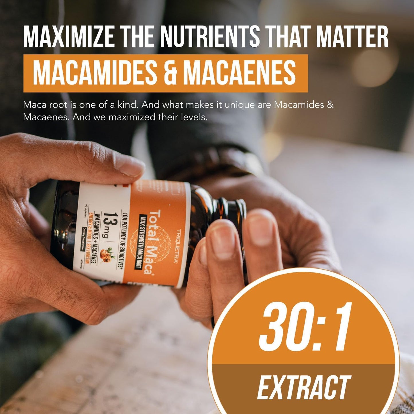 Total Maca  Optimized for Active Nutrients Macamides 60 Capsules