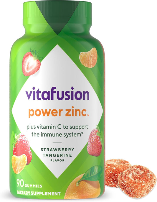 Vitafusion Power Zinc Gummy Vitamins, Strawberry Tangerine Flavored  90 Count