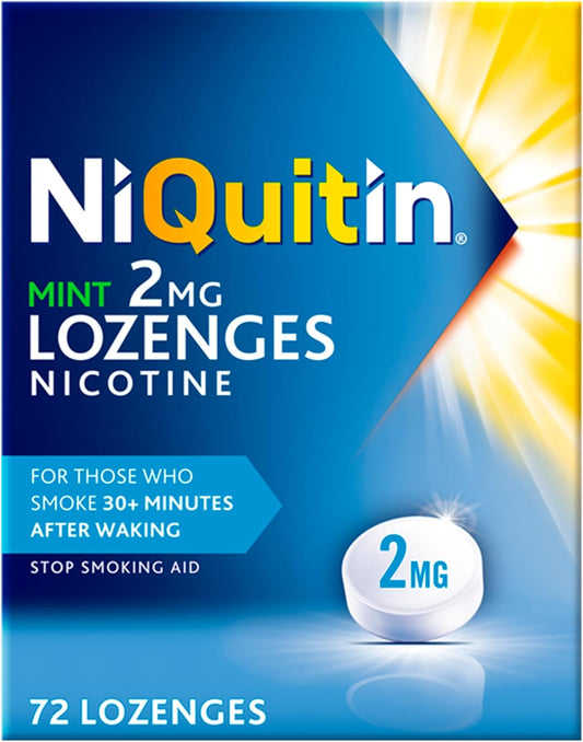 NiQuitin Mint 2 mg  - Effective Smoking Craving Relief - 72 Lozenges