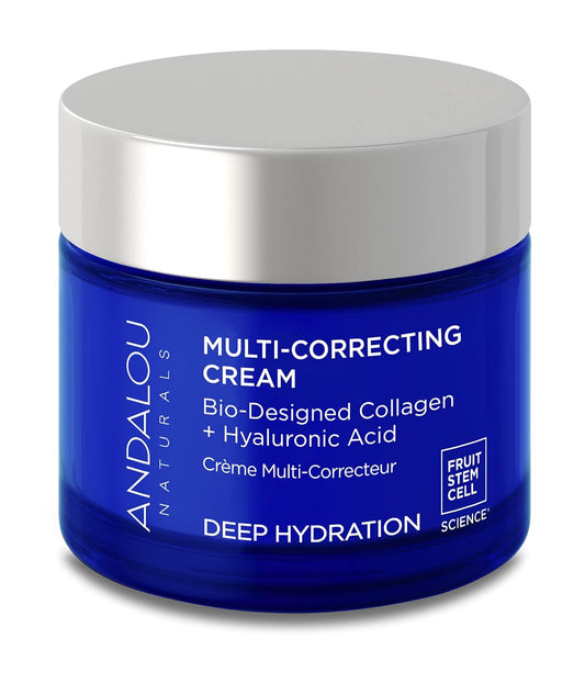 Andalou Naturals Deep Hydration Face Moisturizer, Multi-Correcting Cream,1.7 fl oz