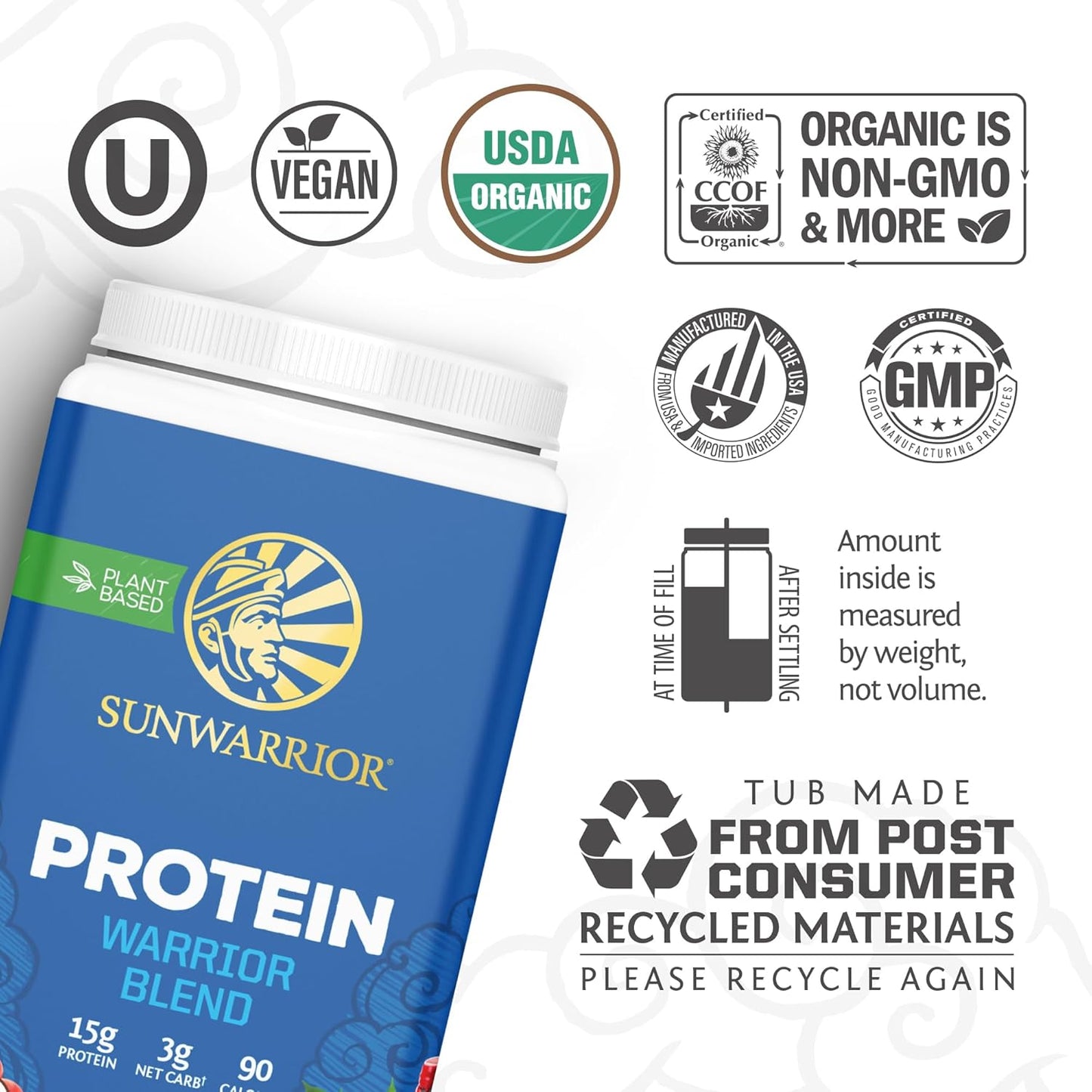 Sunwarrior Organic Plant Based Protein Powder Maple French Toast Flavour -750g