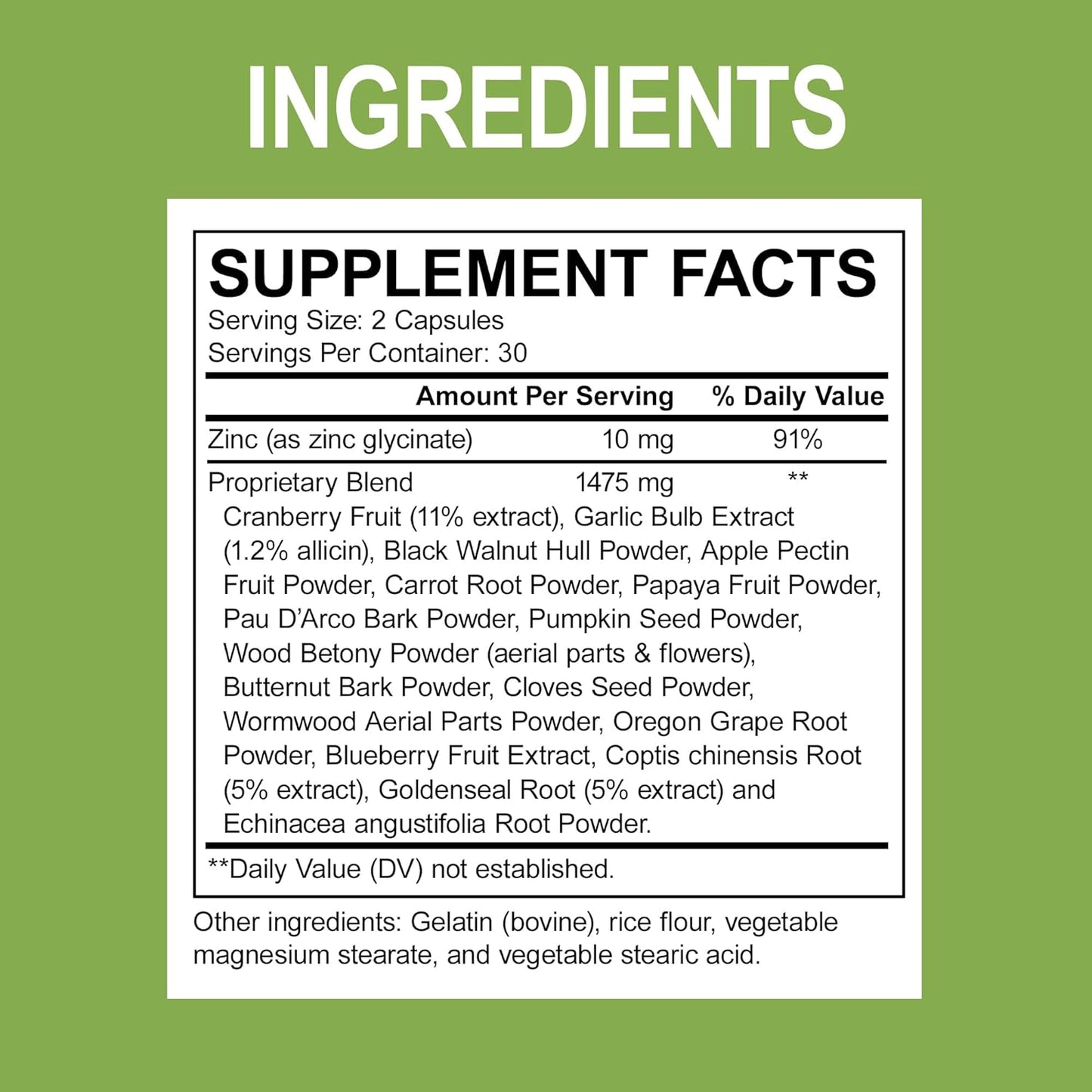 DR. BO Gut Health Herbal Support - 18 Ingredients Cranberry - 60 Capsules