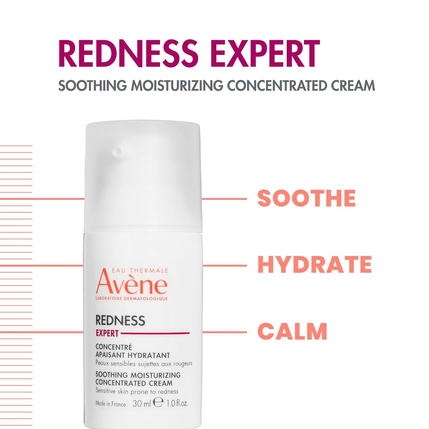 Avène Redness Expert Soothing Moisturizing Concentrated Cream -  1 Fl Oz