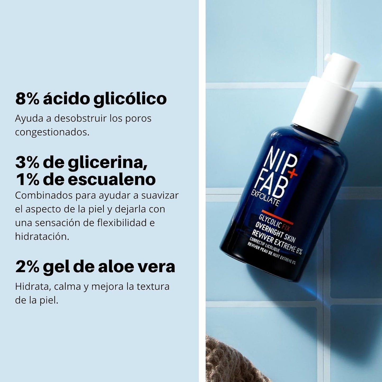 Nip+Fab Glycolic Fix Overnight Skin Reviver Extreme 8%, -  1.52 fl oz