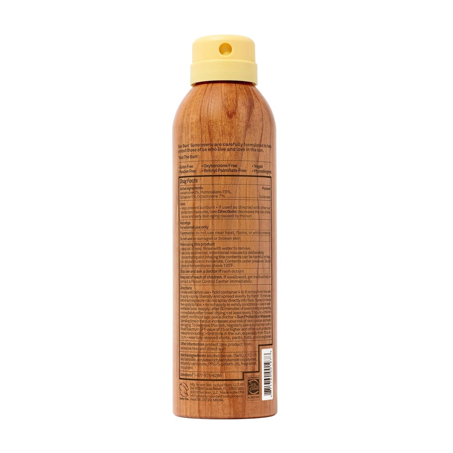 Sun Bum Original SPF 50 Sunscreen Body Spray ,6 oz