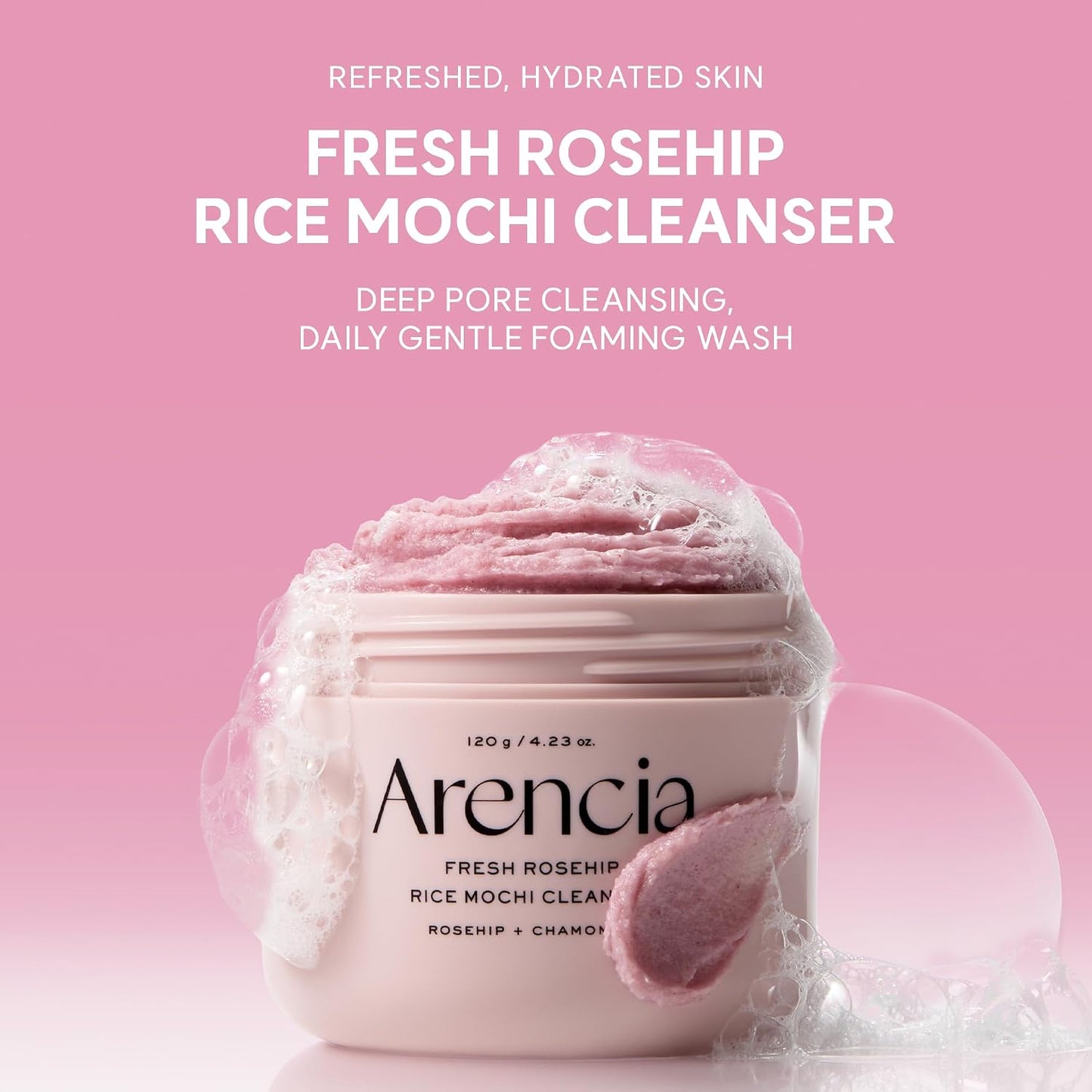 Arencia Rosehip Rice Mochi Face Cleanser & Daily Scrub - 1.76oz
