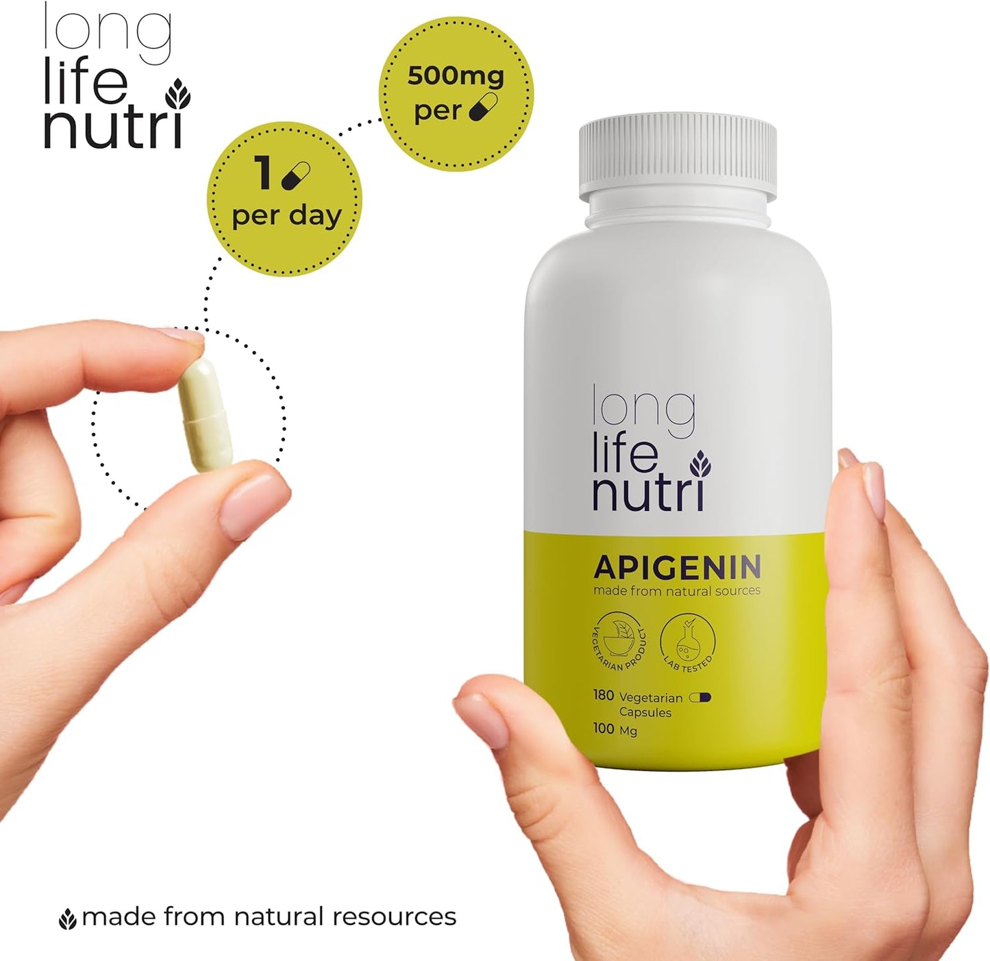 Apigenin Supplement  180 Vegetarian Capsules