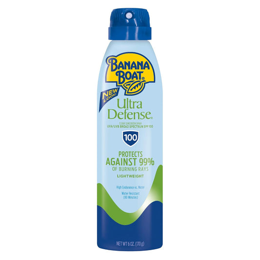 Banana Boat Ultra Defense Clear Sunscreen Spray SPF 100, 6oz