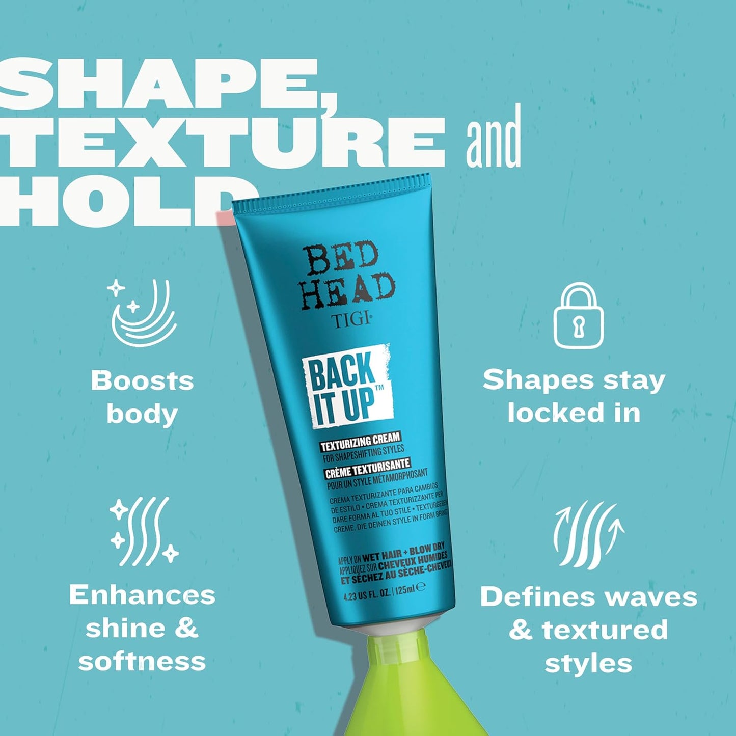 TIGI Bed Head Back It Up texturizing Cream for Shape and Texture  - 4.23 fl oz