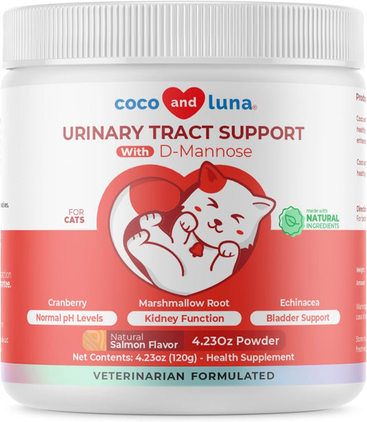 Coco and Luna Cranberry for Cats - Incontinence Support, Urinary Tract Support - 120g Powder