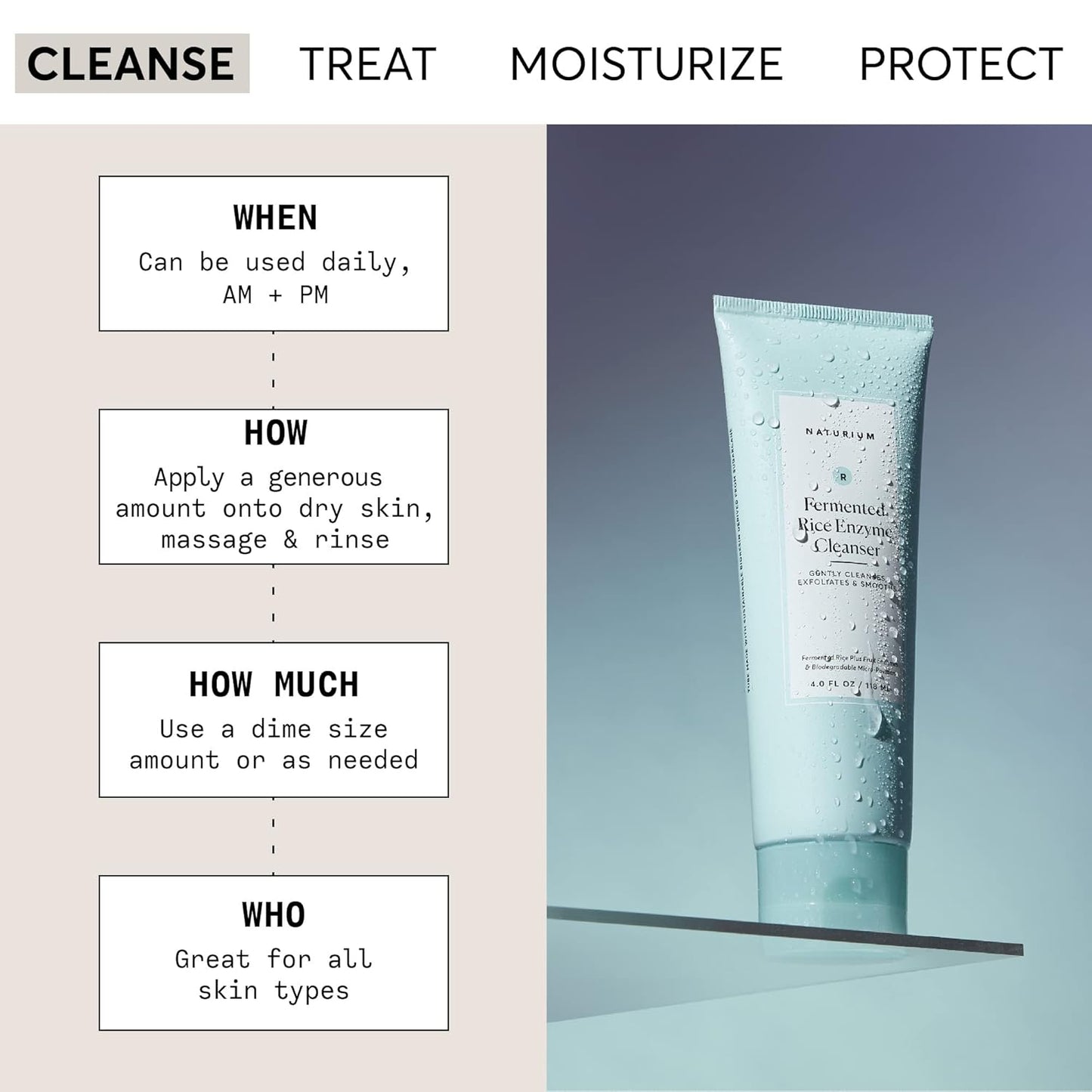 Naturium Fermented Rice Enzyme Cleanser - 4 oz