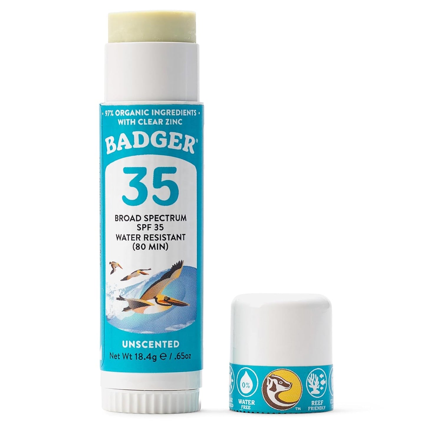 Badger Mineral Sunscreen Face Stick - SPF 35 - 0.65 oz