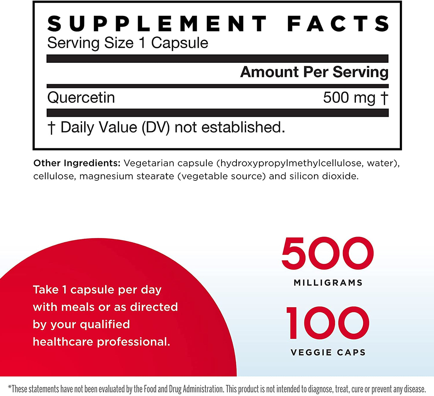 Jarrow Formulas Quercetin, Cardiovascular Support, 500 mg, 100 Veggie Caps