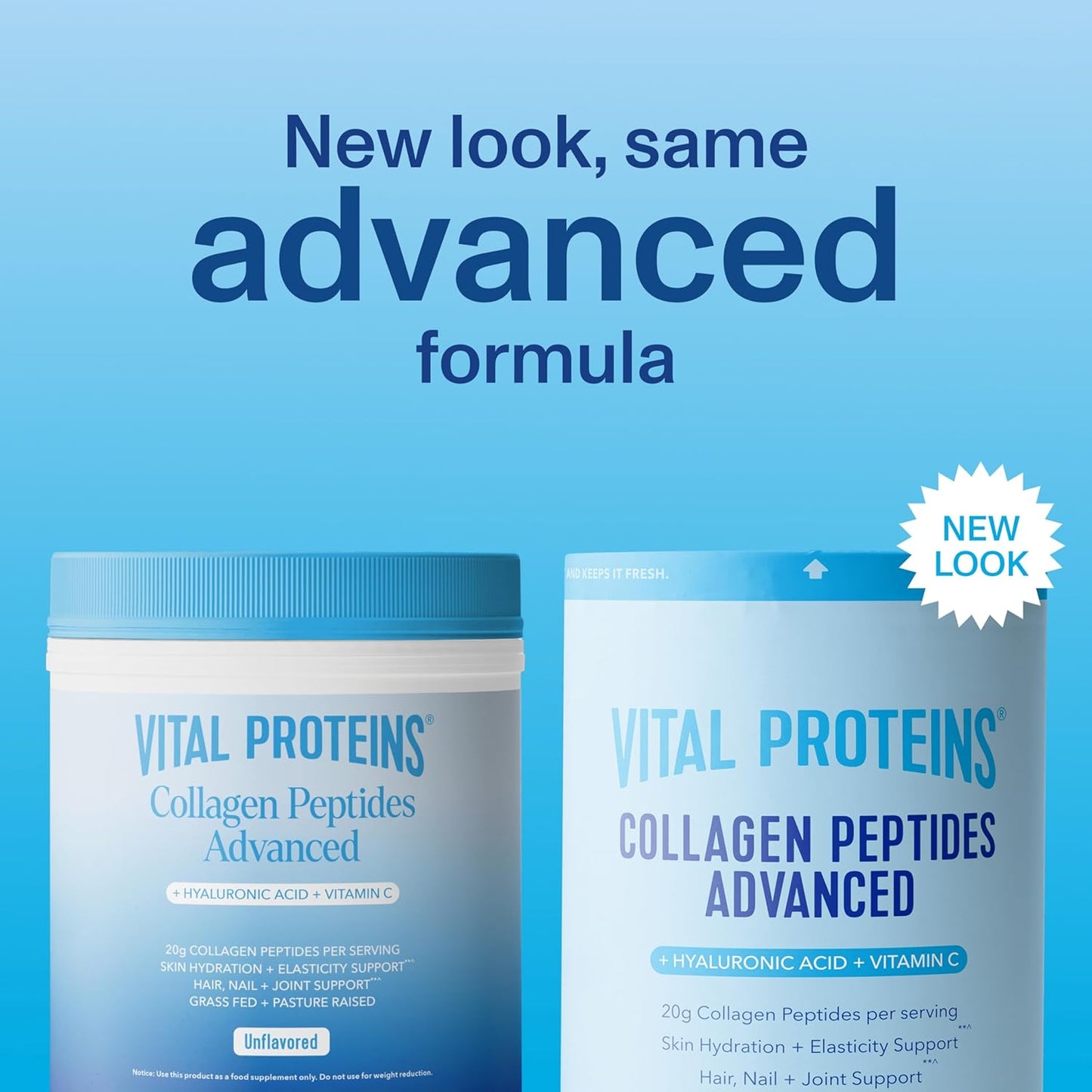 Vital Proteins Collagen Peptides Powder Advanced with Hyaluronic Acid - 9.33 oz