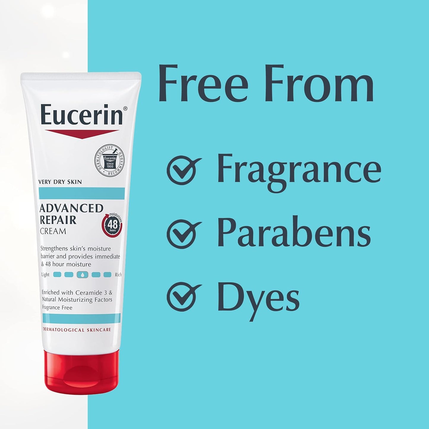 Eucerin Advanced Repair Body Cream for Very Dry Skin ,8 Oz Tube