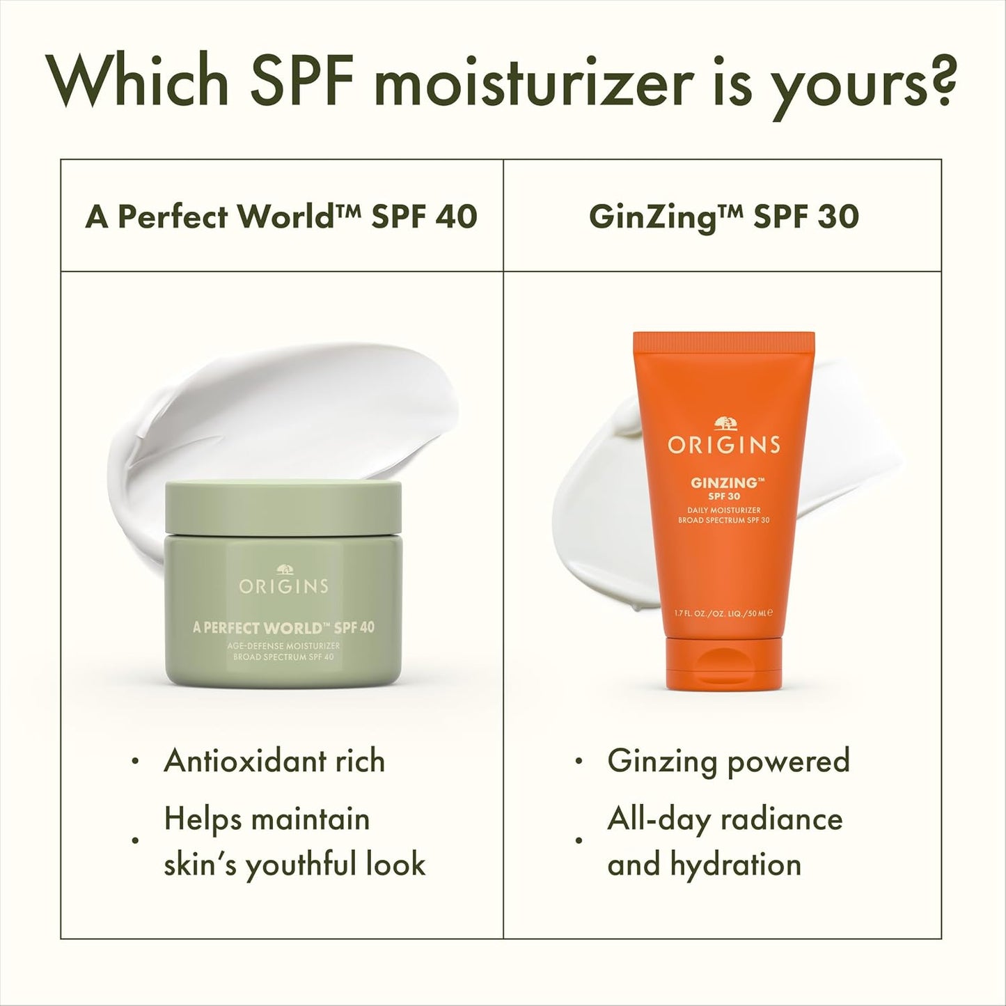 Origins A Perfect World Age-Defense Moisturizer with SPF 40 - 1.7 Fl Oz