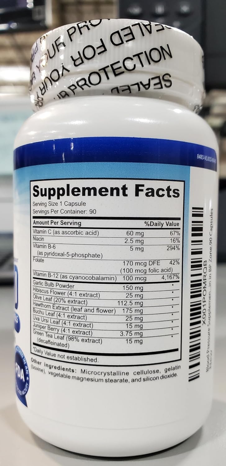 NutraPro Blood Pressure Supplements –90 Capsules.