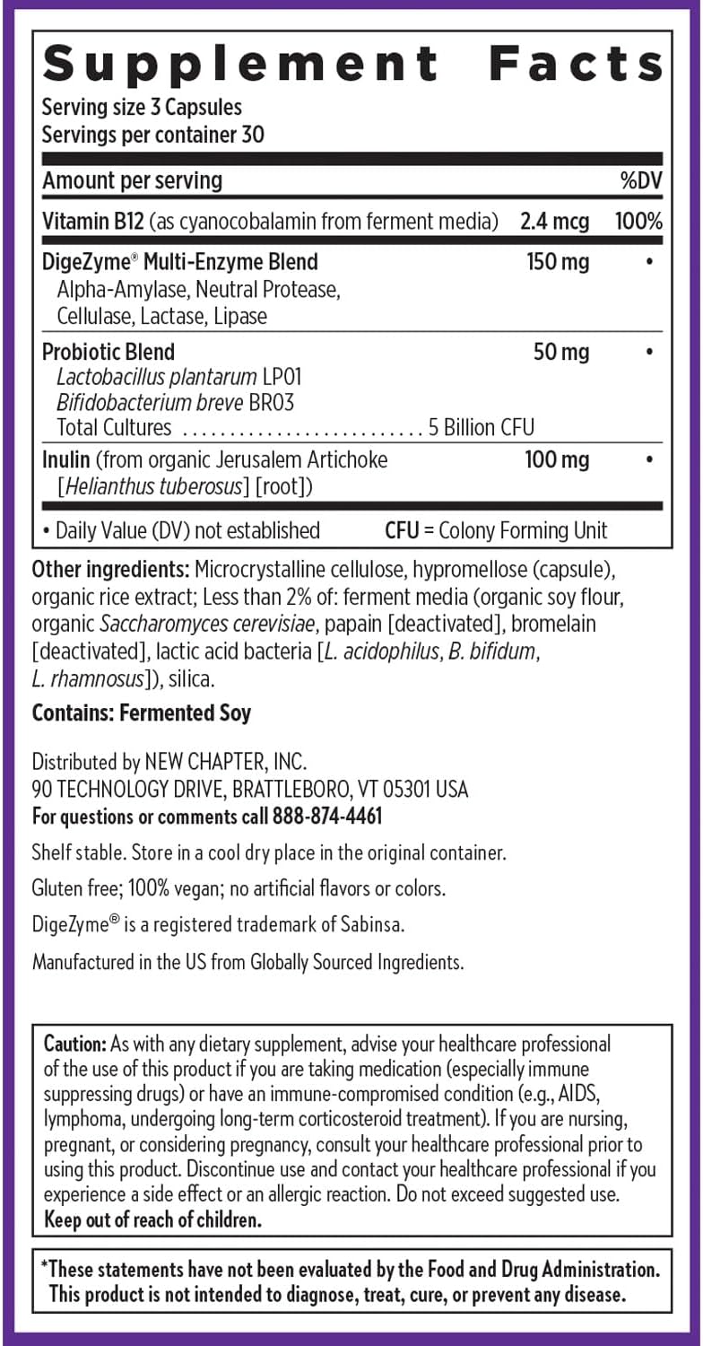 New Chapter All-Flora Enzyme Complex - 90 Vegan Capsules