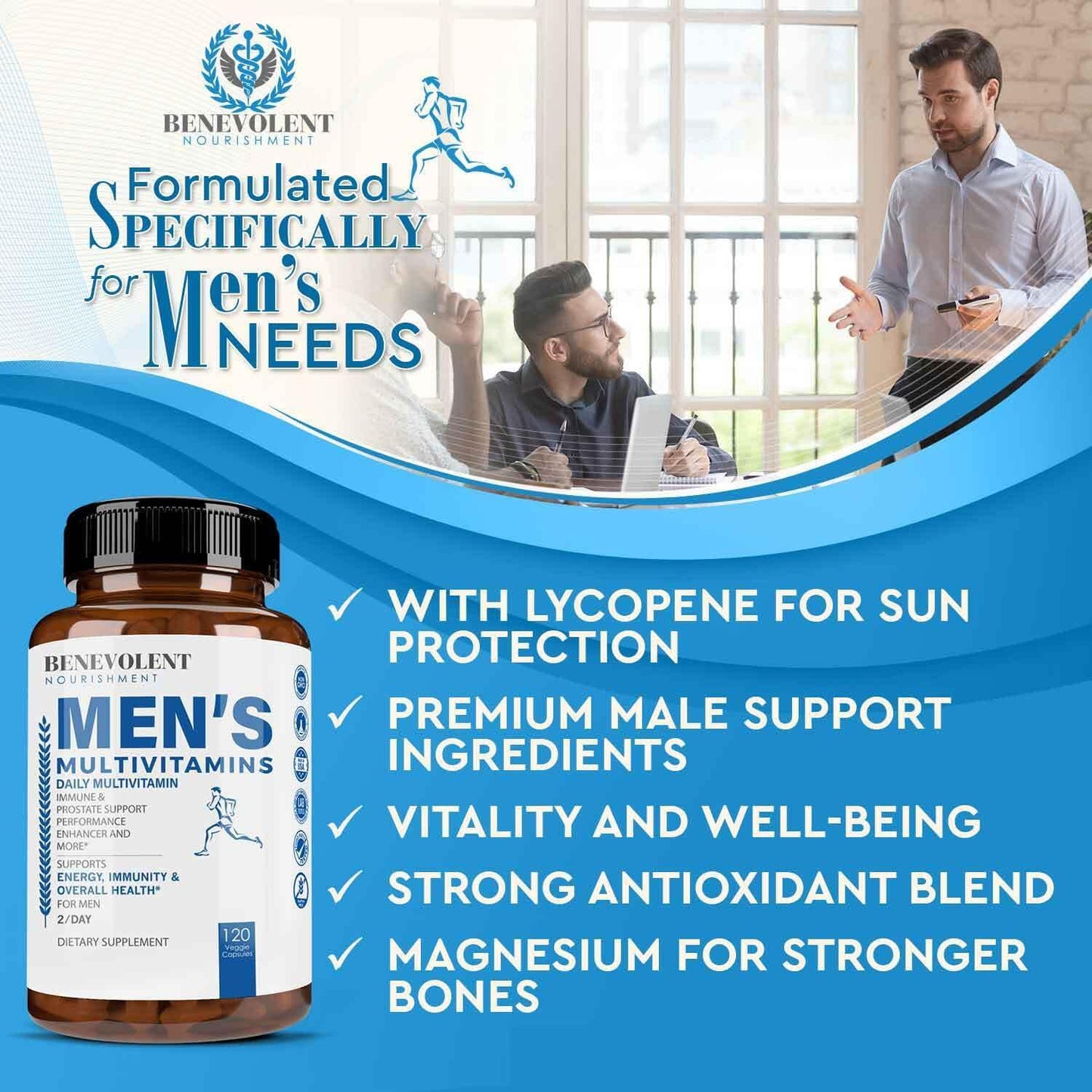Multivitamin for Men - Supports Energy & Overall Health 120 Caps