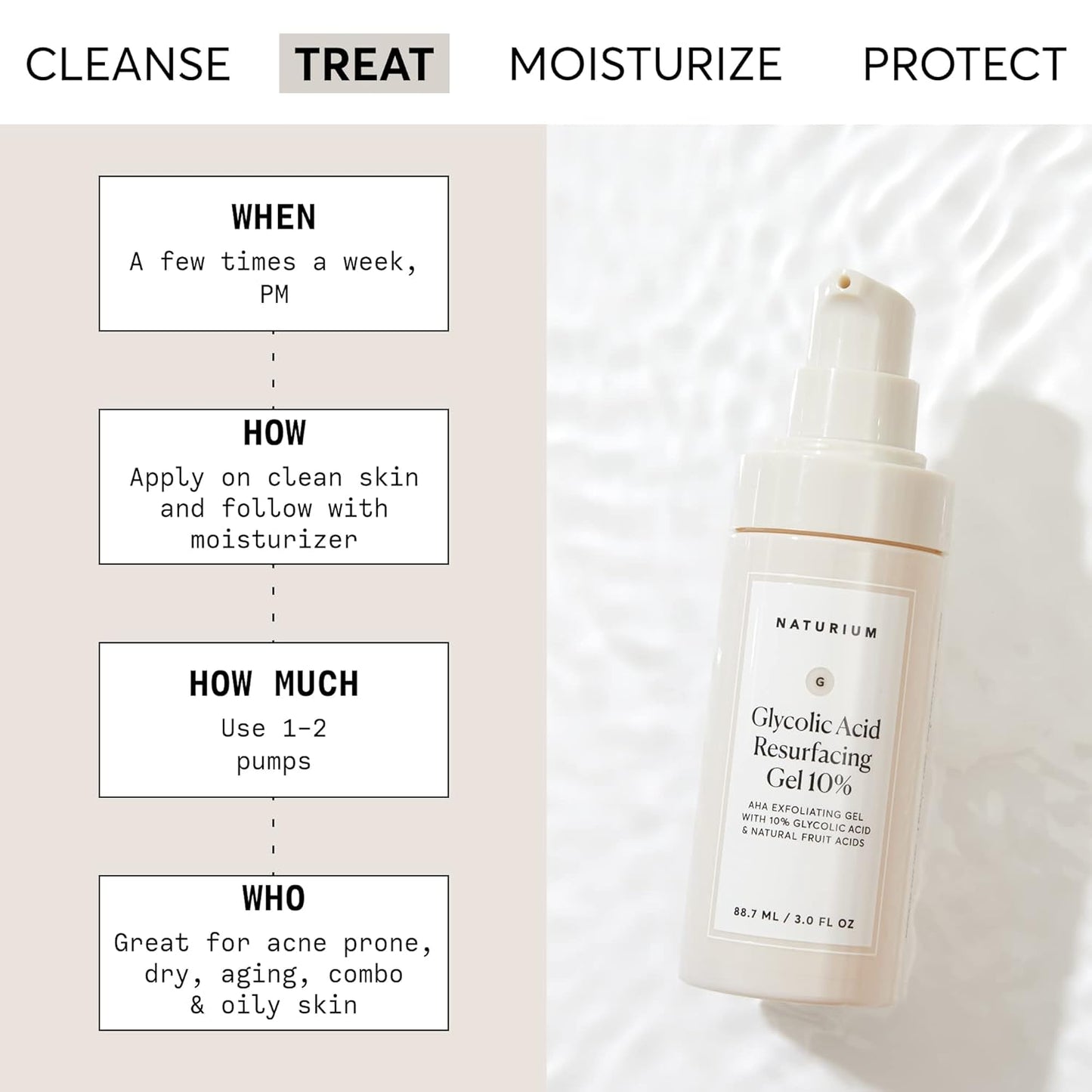 Naturium Glycolic Acid Resurfacing Gel 10% - 3.0 oz
