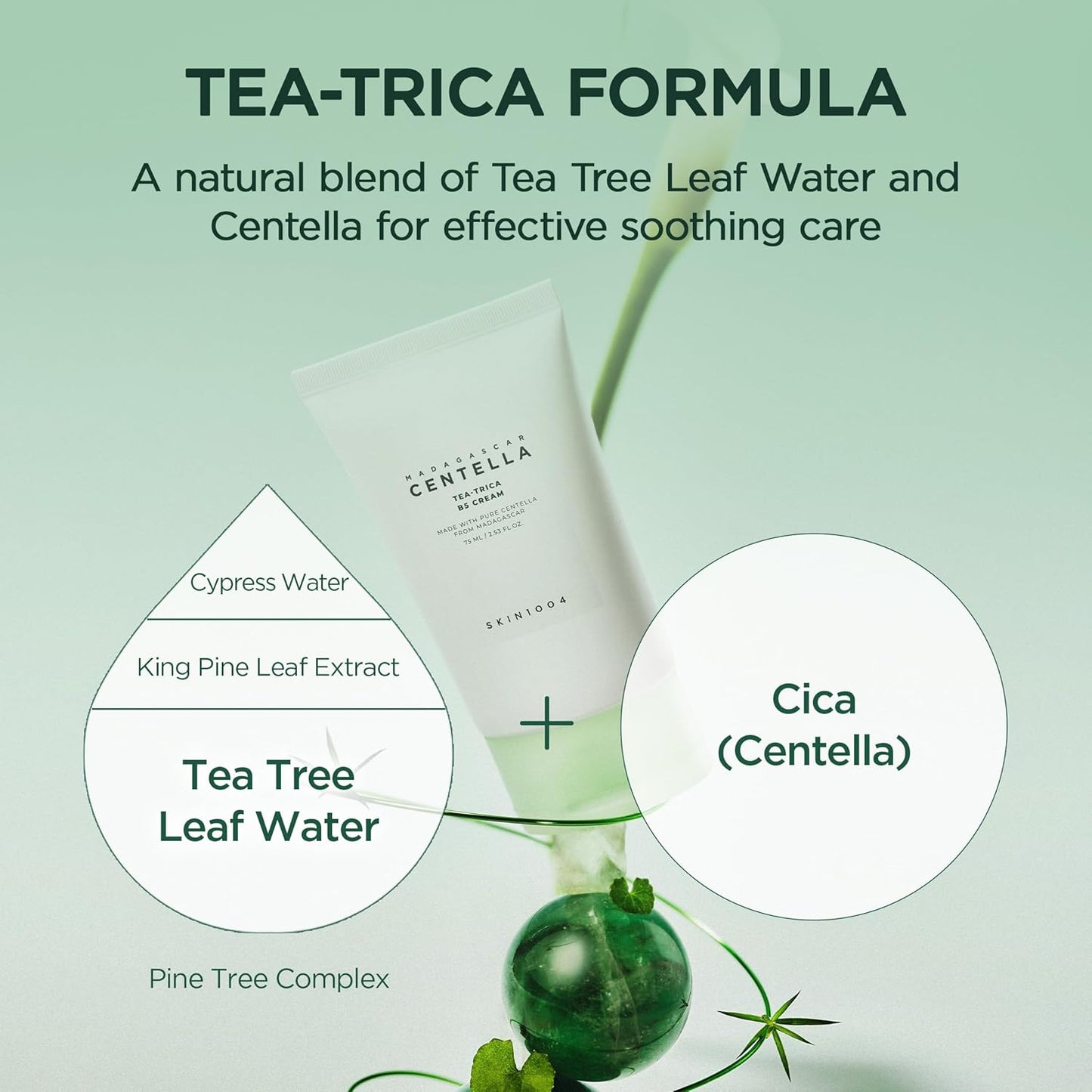 SKIN1004 Tea-Trica B5 Cream - 2.53 fl.oz