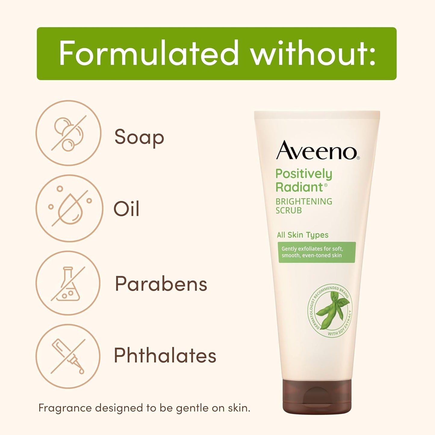 Aveeno Positively Radiant Skin Brightening Facial Scrub - 5 oz