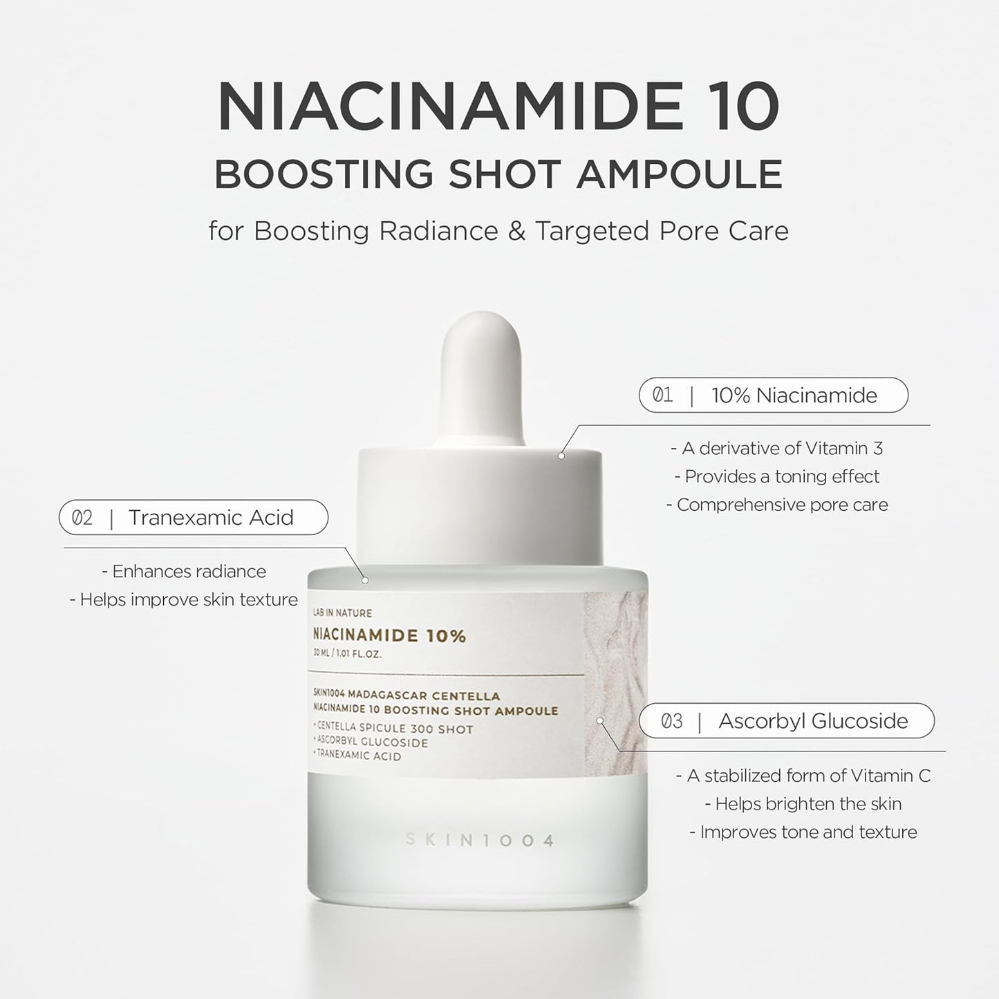 SKIN1004 Niacinamide 10% Boosting Shot Ampoule -  1.01fl.oz