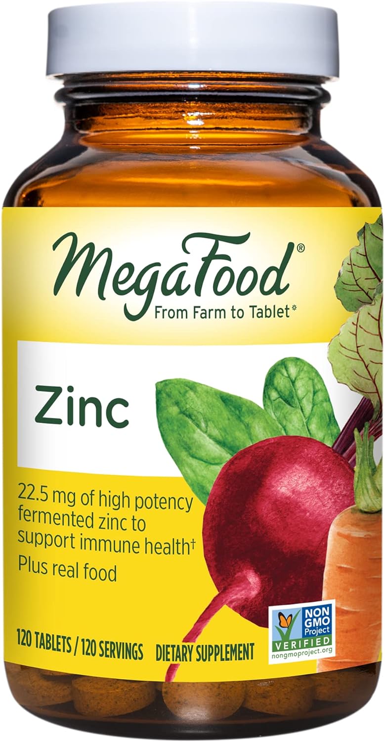 MegaFood Zinc - Immune Support Supplement 120 Tabs