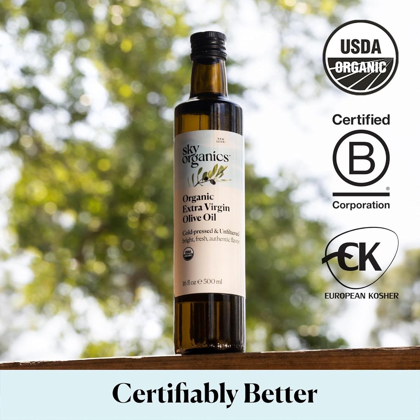 Sky Organics USDA Organic Extra Virgin Olive Oil,  16.9 oz