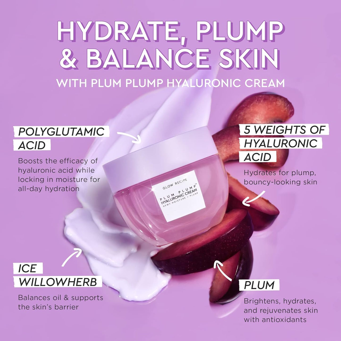 Glow Recipe Plum Plump Hyaluronic Acid Face Cream - 20 ml