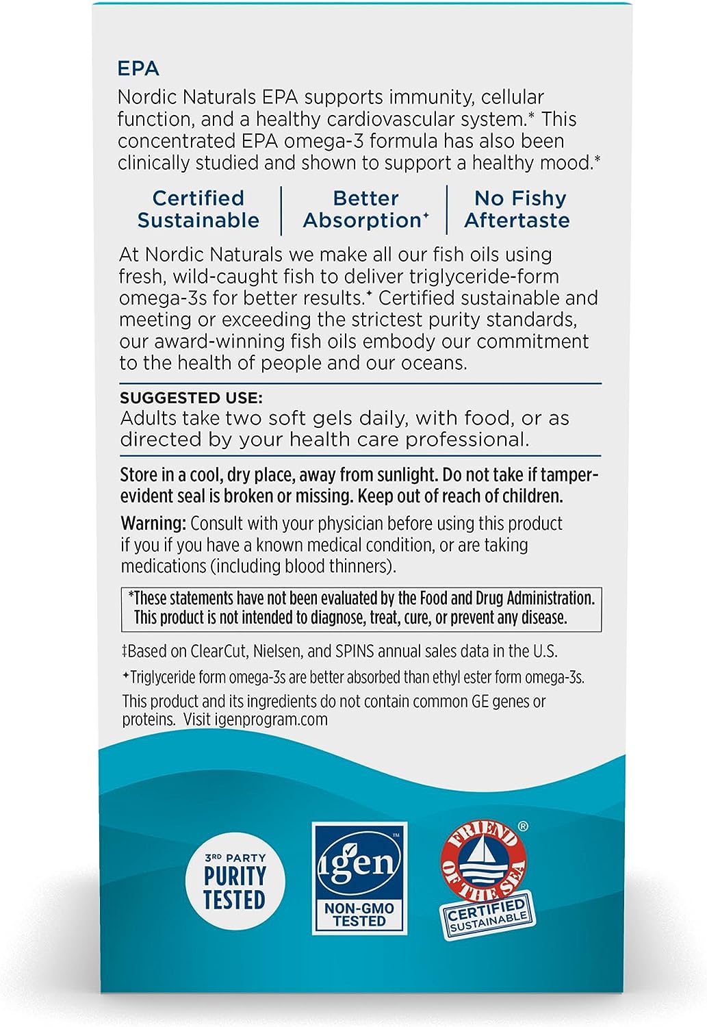 Nordic Naturals EPA, Lemon - 60 Soft Gels