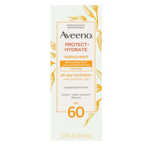 Aveeno Protect + Hydrate Face Sunscreen, SPF 60 - 2 fl oz