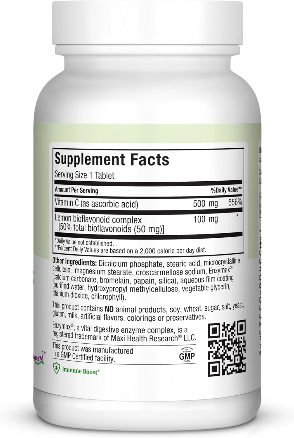 Maxi Health MAX C 500 mg - Vitamin C - with Lemon Bioflavonoids Complex - 250 Tablets