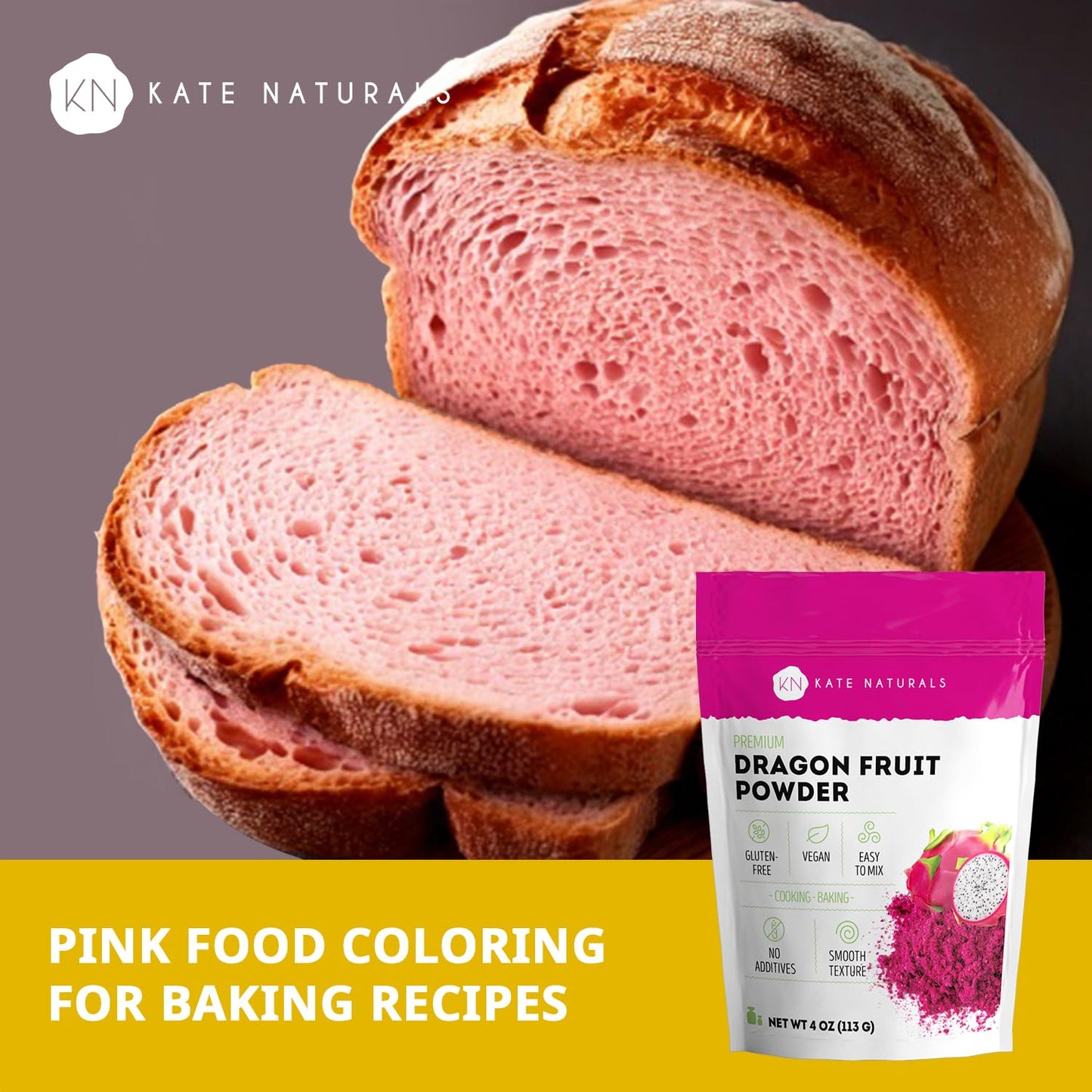 Kate Naturals Dragon Fruit Powder - 4oz