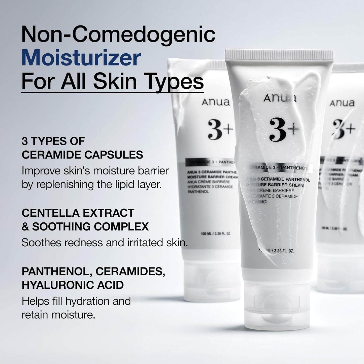 ANUA 3 Ceramide Panthenol Moisture Barrier Cream - 3.38 fl oz