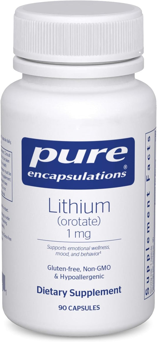 Pure Encapsulations Lithium (Orotate) 1 mg - 90 Capsules